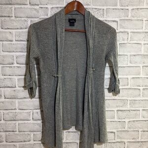 Rue21 Heather Gray Knit Cardigan, size small, lightweight drape style